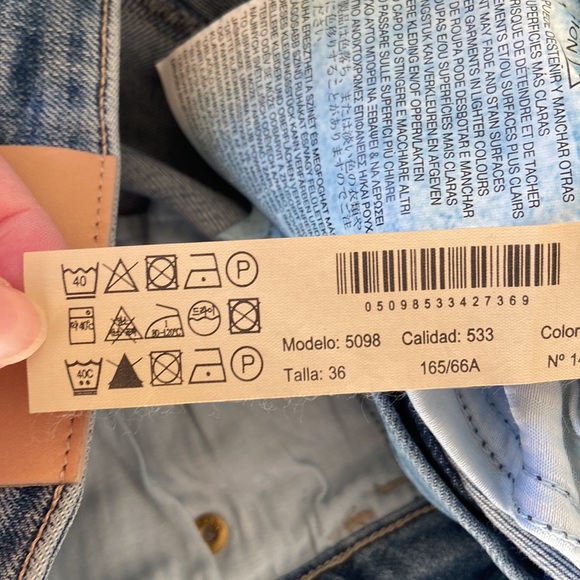 Massimo Dutti Mid Rise Slim Cropped Jeans Size 4 - Picture 8 of 9